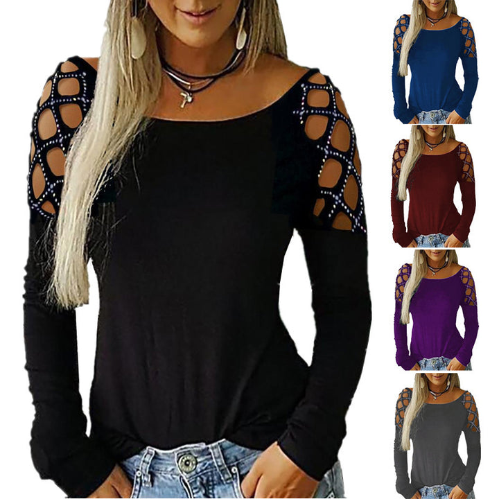 Damen Oberteil / Pullover mit Strass Besetzung