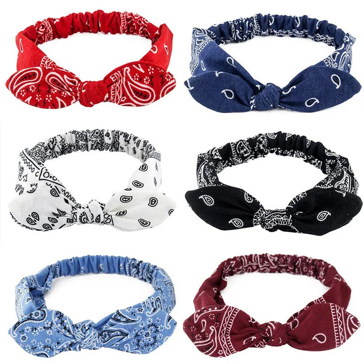 Neue Frauen Weiche Solide Print Stirnbänder Vintage Kreuz Knoten Elastische Haarbänder Bandanas Mädchen Haar Bands Haar Zubehör