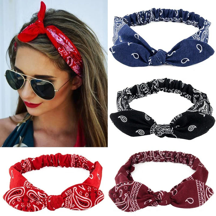 Neue Frauen Weiche Solide Print Stirnbänder Vintage Kreuz Knoten Elastische Haarbänder Bandanas Mädchen Haar Bands Haar Zubehör